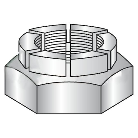 Lock Nut, 1-1/2-12, Steel, Plain